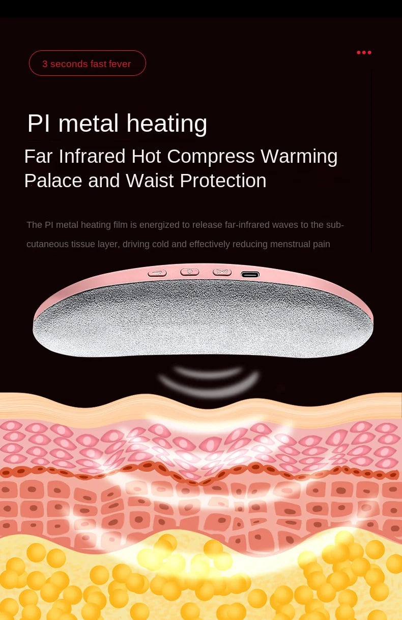Massage Belt, Girl's Warm Palace Belt, Warm Belly Warmer, Palace Warmer, Warm Abdominal Physiotherapy Instrument, Waist Menstruation Massager