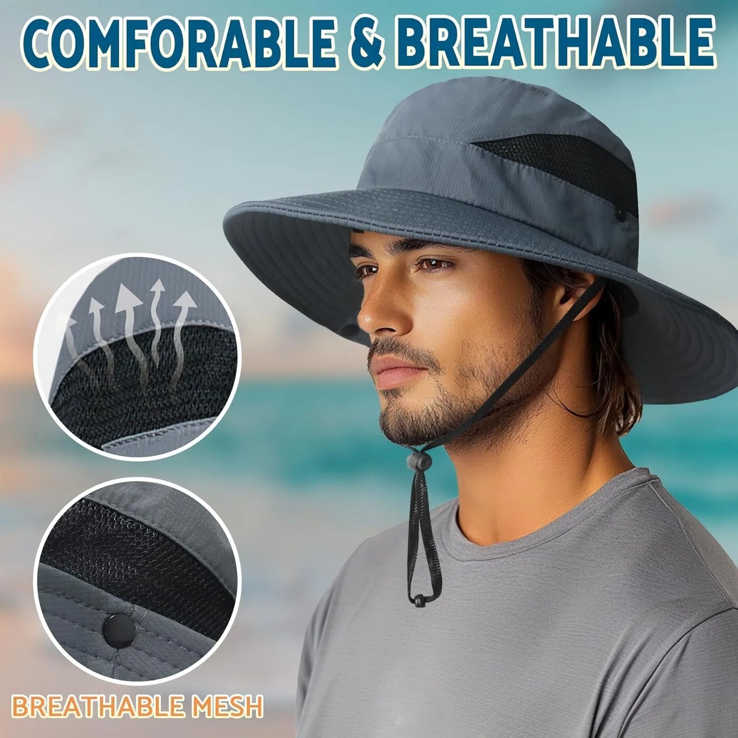 Sun Bucket Hats for Men Women