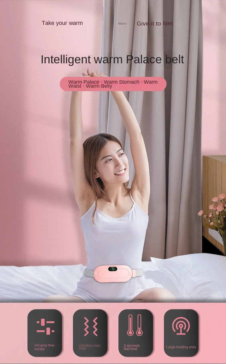 Massage Belt, Girl's Warm Palace Belt, Warm Belly Warmer, Palace Warmer, Warm Abdominal Physiotherapy Instrument, Waist Menstruation Massager