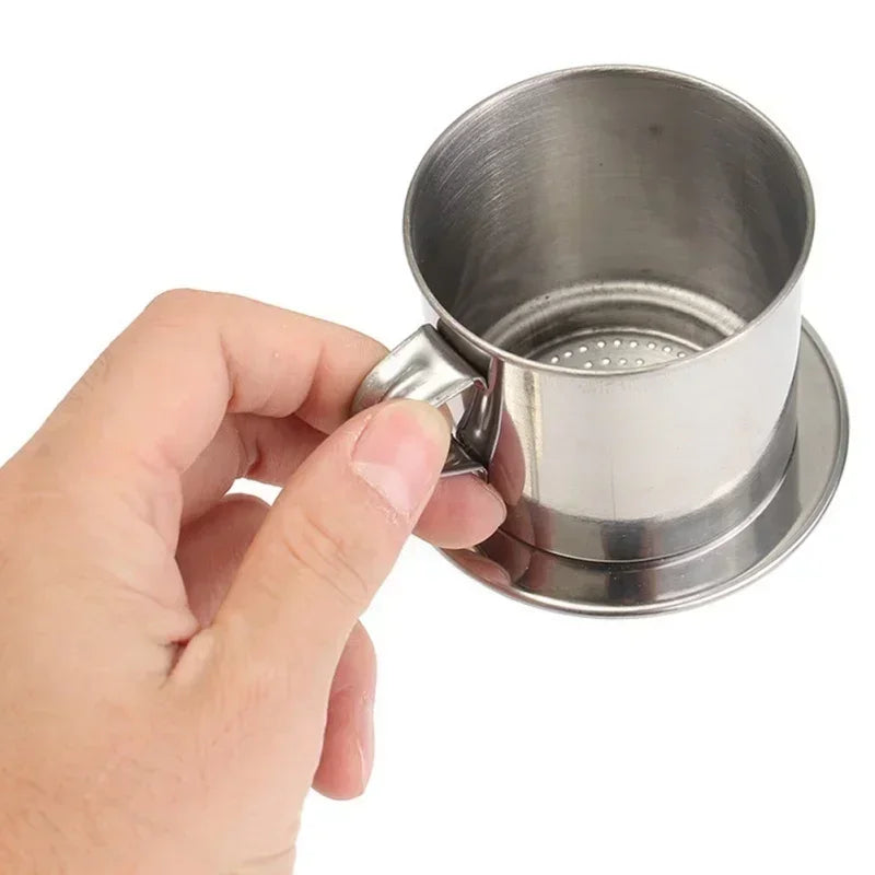 Portable Coffee Drip Strainer Kitchen Tools Stainless Steel Coffee Filter Infuse Cup Vietnamese Coffee Dripper Maker Pot