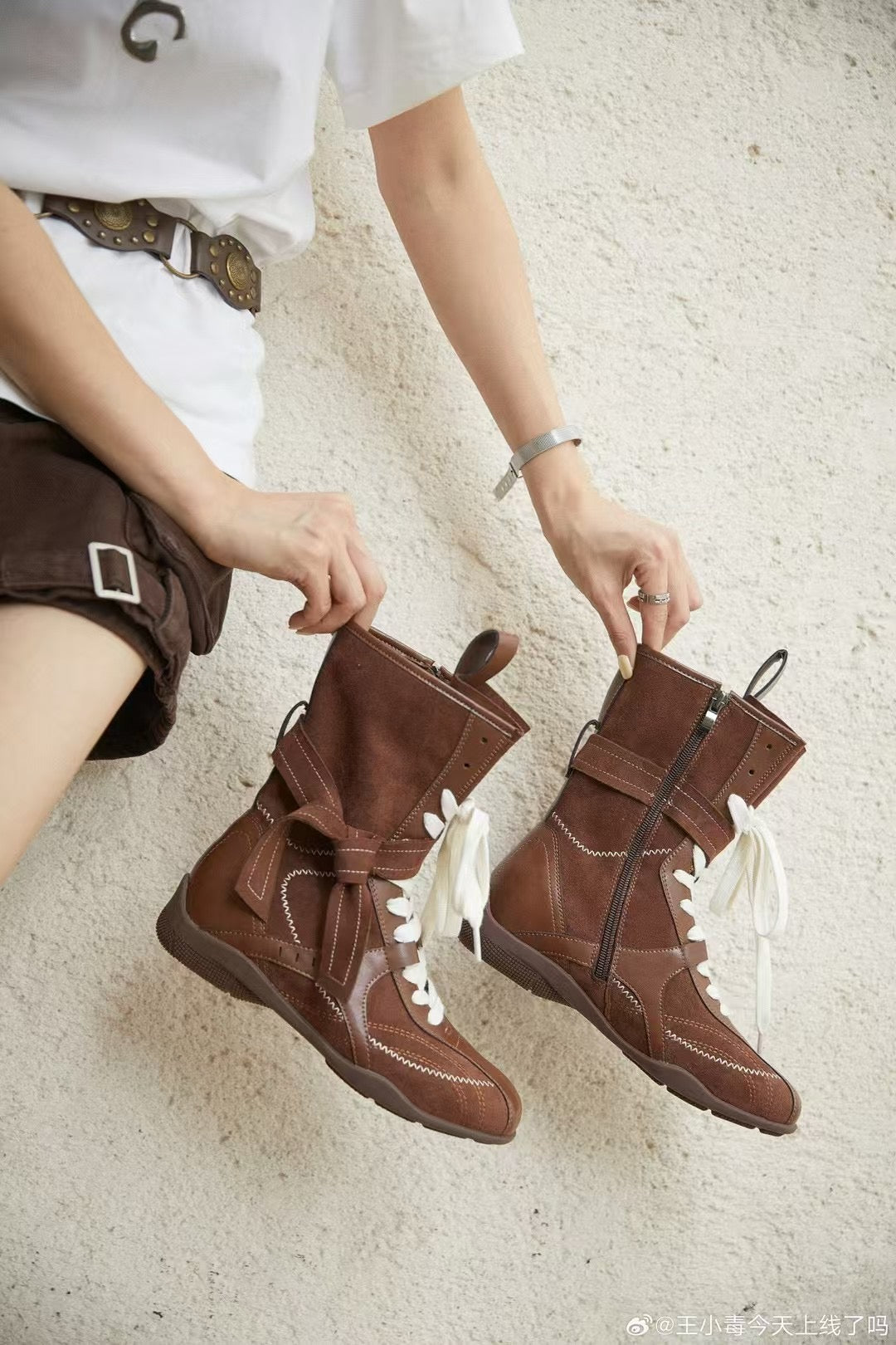 Boho-Chic Suede High-Top Boots – Bold & Stylish for Fall/Winter