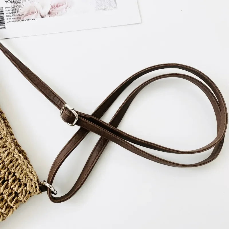 Ladies Fashion Summer Straw Crossbody Bag